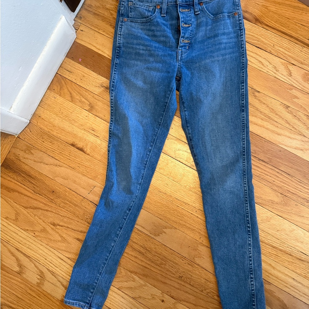 Madewell Women's 10" High-Rise Skinny Jeans in Blue - Picture 2 of 4